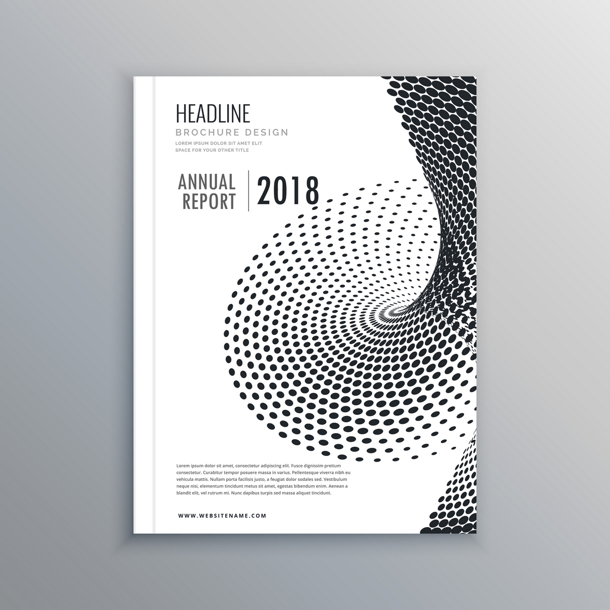brochure flyer design with halftone effect